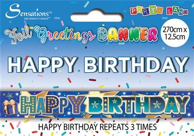 9ft Happy Birthday Make banner BN/54