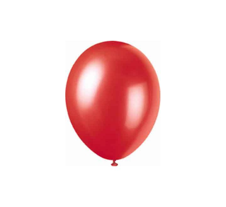 (8) 12IN FLAME RED PEARLISED BALLOONS