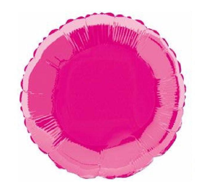 18” hot pink round foil balloon