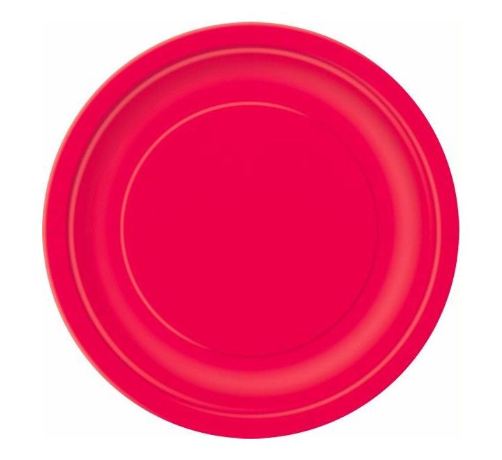 Unique (16) 9IN RED PLATES