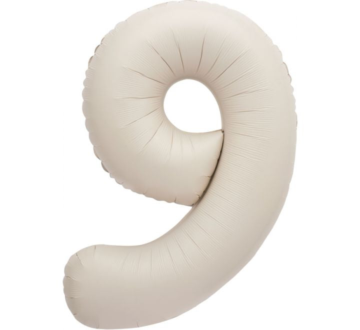 34” Unique Nude number 9 foil balloon
