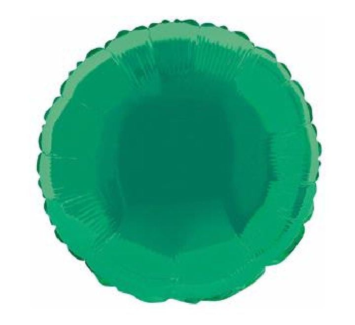 18” green round foil balloon