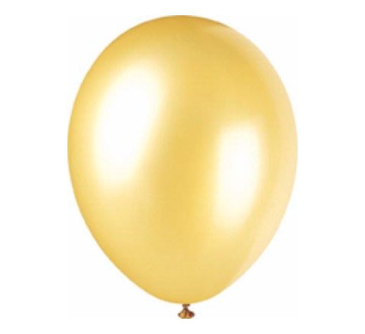 (8) 12IN GOLD CHAMPAGNE PEARLISED BALLOONS