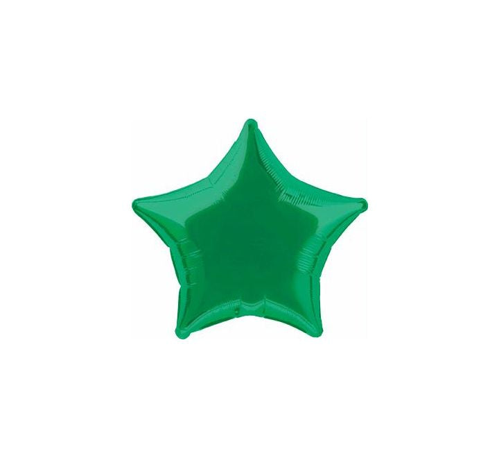20” green star foil balloon