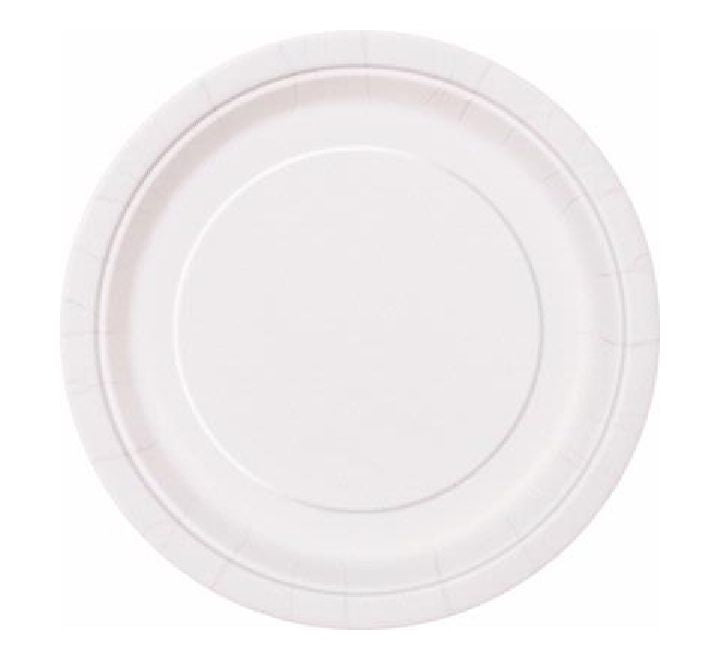 Unique (16) 9IN BRIGHT WHITE PLATES