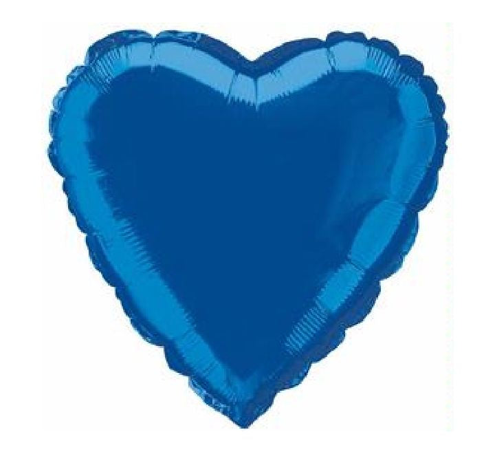 18” royal blue heart foil balloon