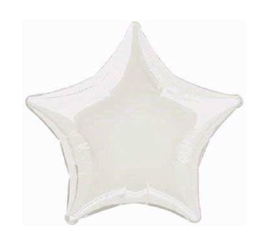 20” white star foil balloon