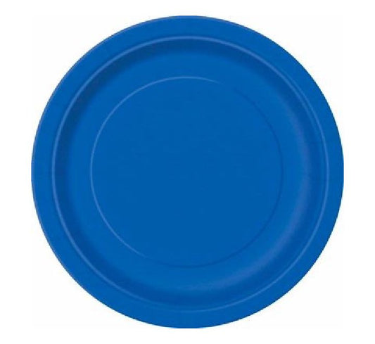 Unique (16) 9IN ROYAL BLUE PLATES