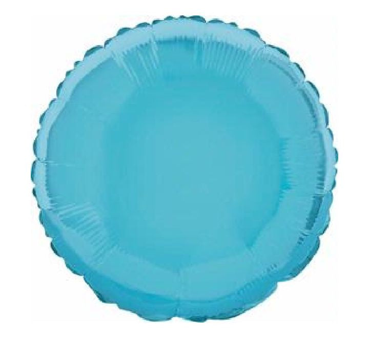 18” light blue round foil balloon