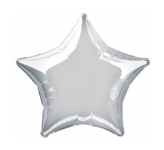 20” silver star foil balloon