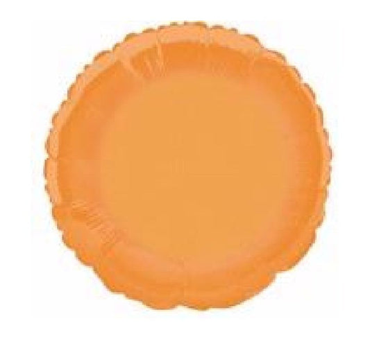 18” orange round foil balloon