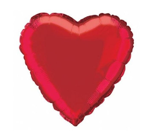 18” red heart foil balloon