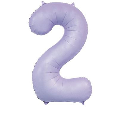 34” sensations matte lilac number 2 foil balloon