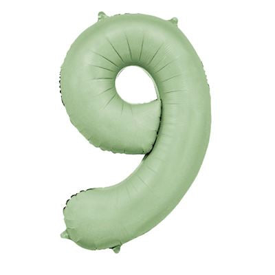 34” sensations avocado number 9 foil balloon