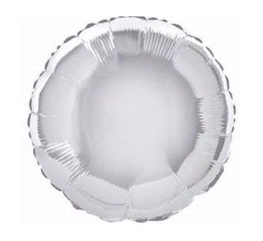 18” silver round foil balloon