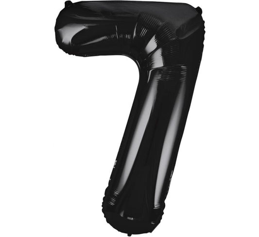 34” Unique Black number 7 foil balloon