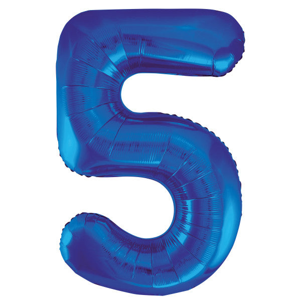 34” Unique number 5 foil balloon