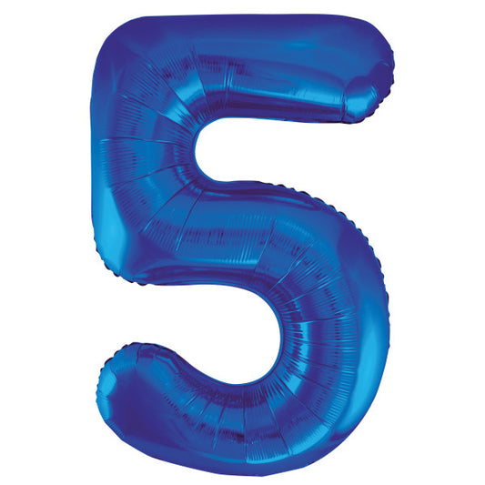 34” Unique number 5 foil balloon