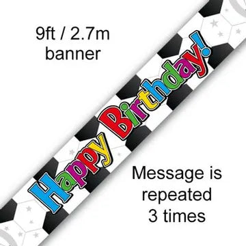 9ft Banner Football Birthday