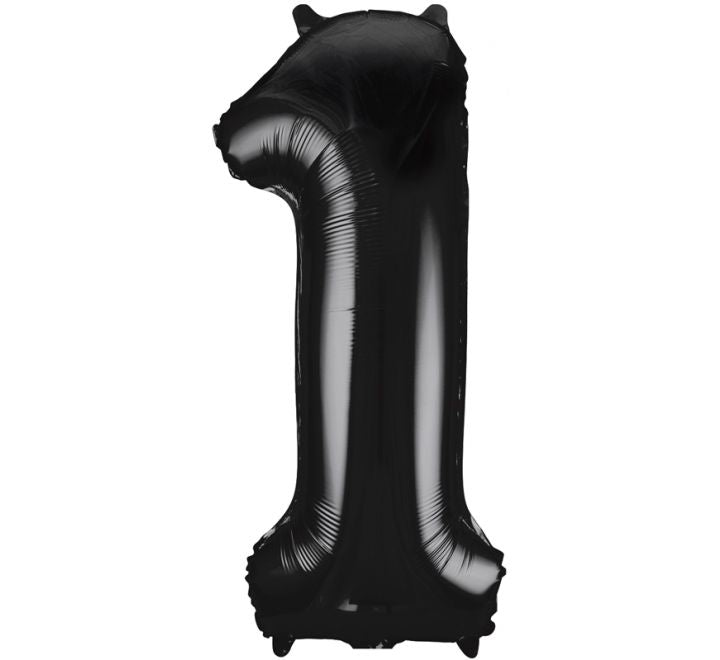 34” Unique Black number 1 foil balloon