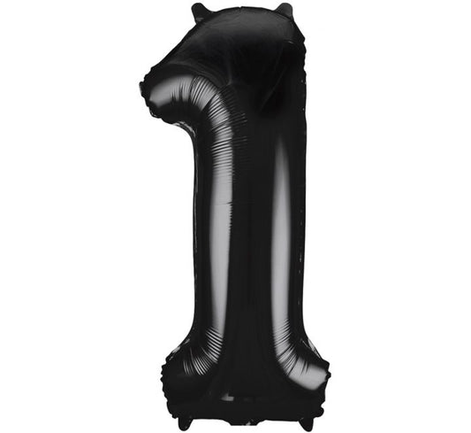 34” Unique Black number 1 foil balloon