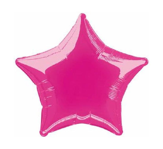 20” hot pink star foil balloon