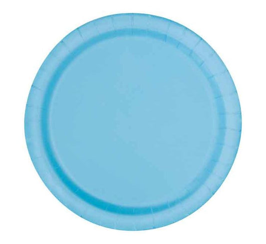 Unique (16) 9IN POWDER BLUE PLATES