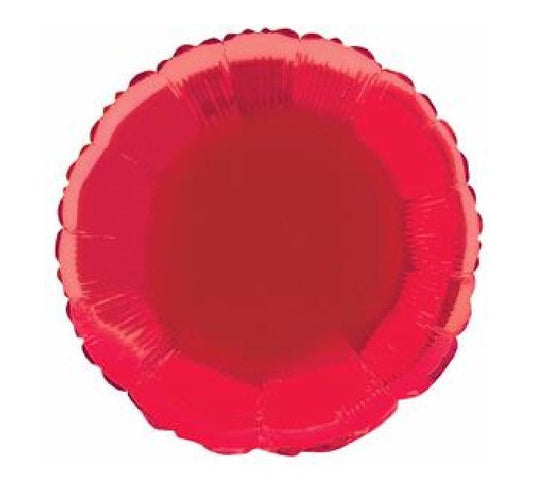 18” red round foil balloon
