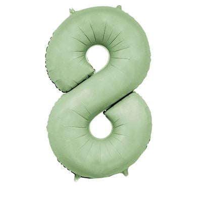 34” sensations avocado number 8 foil balloon