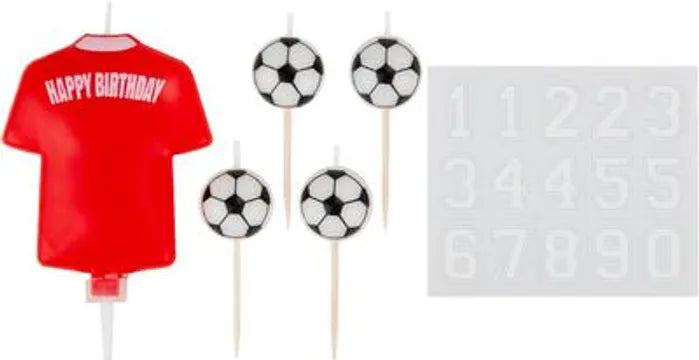 8cm Football Shirt Candle Red