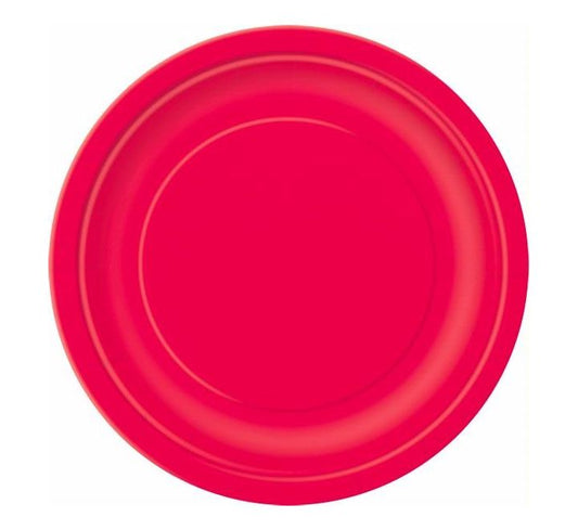 Unique (16) 9IN RED PLATES