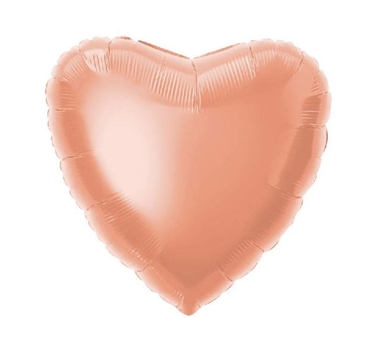 18” rose gold heart foil balloon