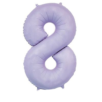 34” sensations matte lilac number 8 foil balloon