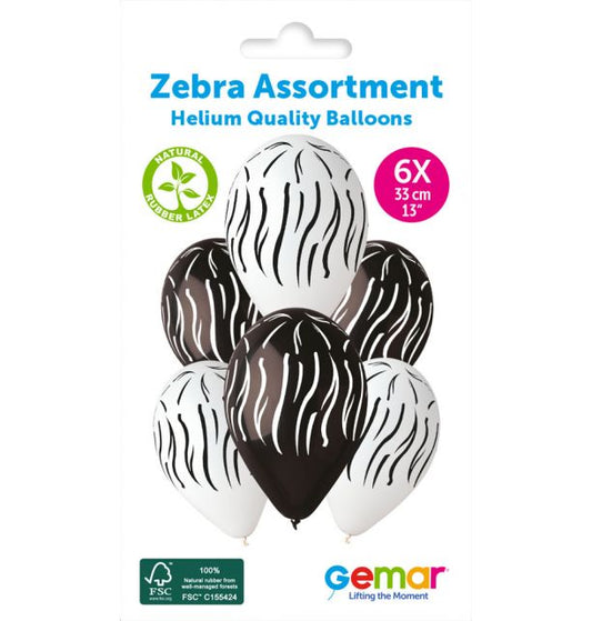 Gemar 13" Zebra Assortment #418 GS120 6pcs