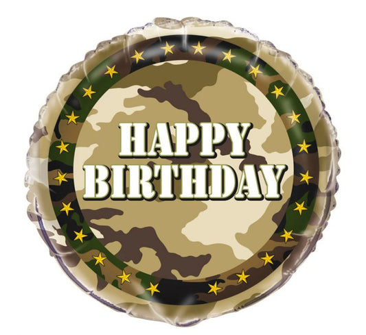 18” camouflage foil balloon