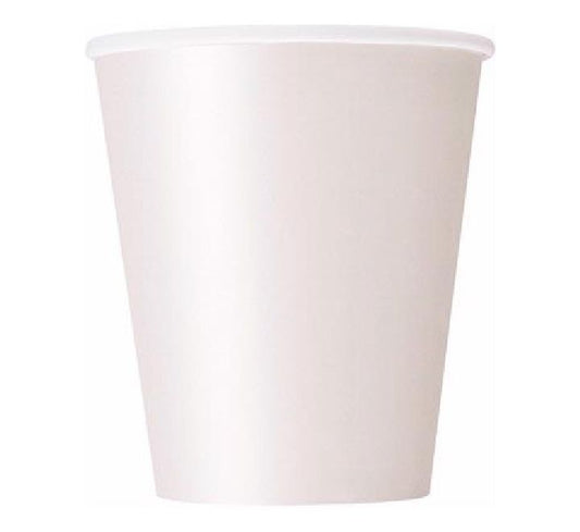 Unique (14) 9OZ BRIGHT WHITE CUPS