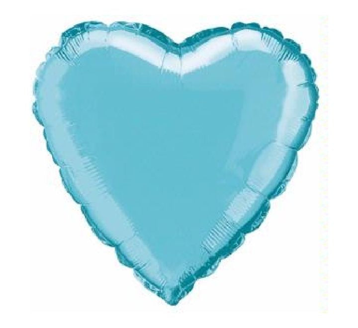 18” light blue heart foil balloon