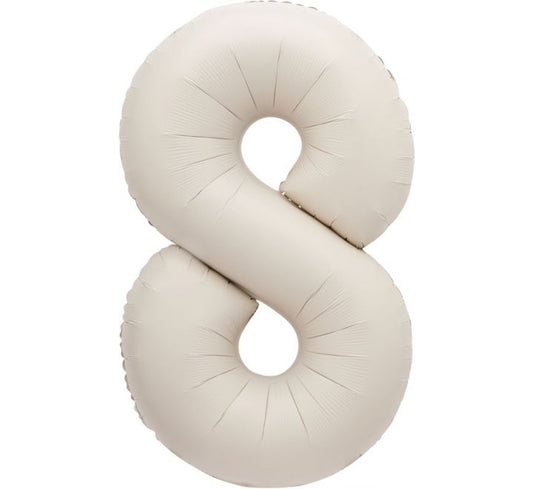 34” Unique Nude number 8 foil balloon