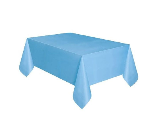 Unique powder blue rectangle plastic table cover  (STANDARD PACKAGING)