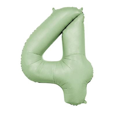 34” sensations avocado number 4 foil balloon