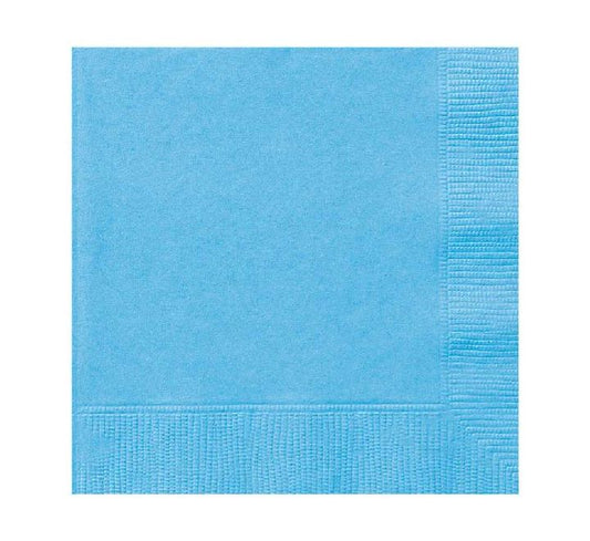 Unique (20) 33cm 2PLY POWDER BLUE L/NAPKINS