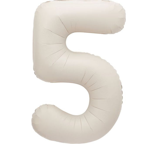 34” Unique Nude number 5 foil balloon