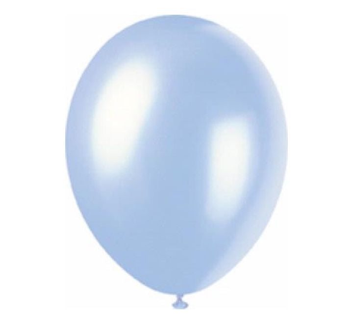 (8) 12IN SKY BLUE PEARLISED BALLOONS