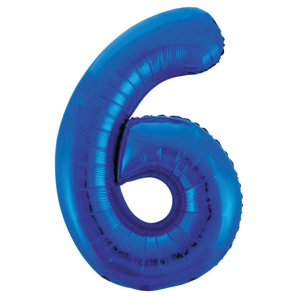 34” Unique number 6 foil balloon