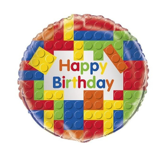 18” building blocks foil balloon