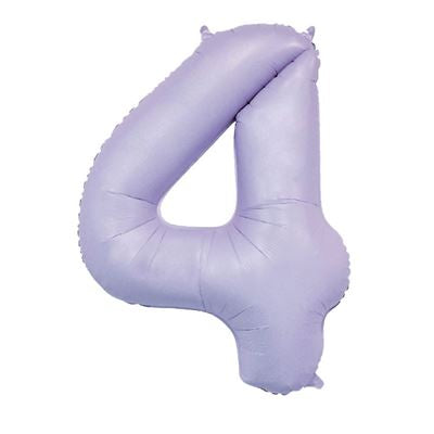 34” sensations matte lilac number 4 foil balloon