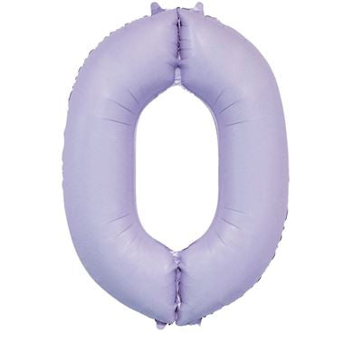 34” sensations matte lilac number 0 foil balloon