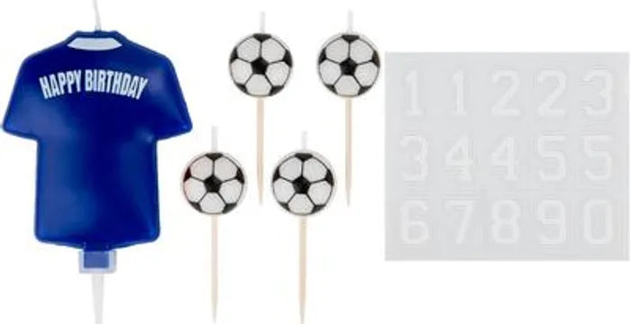 8cm Football Shirt Candle blue