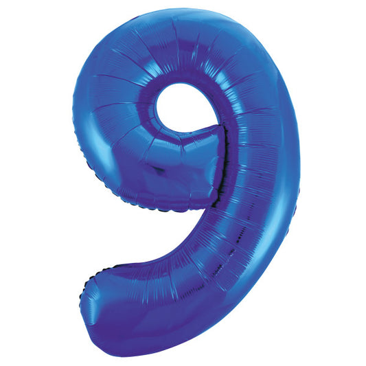 34” Unique number 9 foil balloon