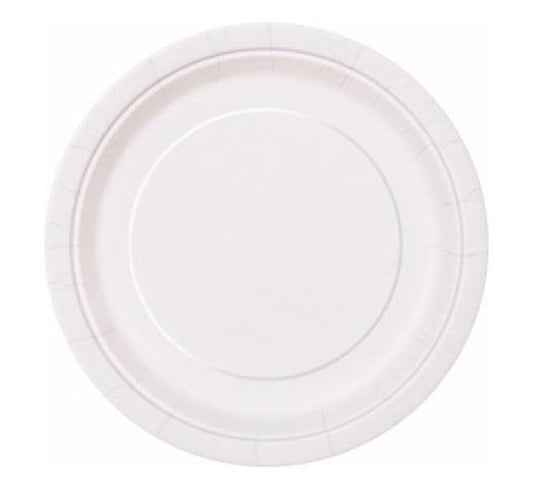 Unique (16) 9IN BRIGHT WHITE PLATES